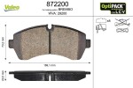 VALEO Piduriklotsi komplekt,  ketaspidur OPTIPACK for LCV 872200