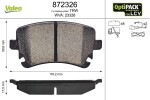 VALEO Piduriklotsi komplekt, ketaspidur OPTIPACK for LCV 872326