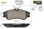 VALEO Piduriklotsi komplekt,  ketaspidur OPTIPACK for LCV 873124