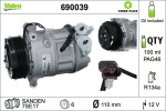 Kompressor,  kliimaseade VALEO CORE-FLEX 12V 690039