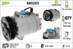 Kompressor,  kliimaseade VALEO CORE-FLEX 12V 690203