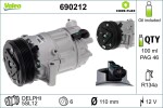 Kompressor,  kliimaseade VALEO CORE-FLEX 12V 690212