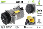 Kompressor,  kliimaseade VALEO RE-GEN - STANDARD EXCHANGE 12V 690684