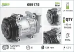 Kompressor,  kliimaseade VALEO CORE-FLEX 12V 699175