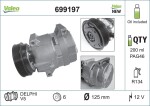 Kompressor,  kliimaseade VALEO CORE-FLEX 12V 699197