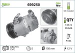 Kompressor,  kliimaseade VALEO CORE-FLEX 12V 699250