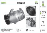 Kompressor,  kliimaseade VALEO CORE-FLEX 12V 699251