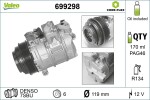 Kompressor,  kliimaseade VALEO CORE-FLEX 12V 699298