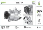 Kompressor,  kliimaseade VALEO ORIGINS NEW OE TECHNOLOGY 12V 699357