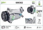 Kompressor,  kliimaseade VALEO CORE-FLEX 12V 699362
