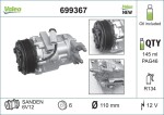 Kompressor,  kliimaseade VALEO CORE-FLEX 12V 699367