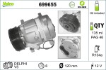 Kompressor,  kliimaseade VALEO RE-GEN - STANDARD EXCHANGE 12V 699655