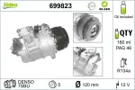 Kompressor,  kliimaseade VALEO RE-GEN - STANDARD EXCHANGE 12V 699823