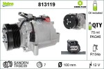 Kompressor,  kliimaseade VALEO CORE-FLEX 12V 813119