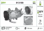 Kompressor,  kliimaseade VALEO CORE-FLEX 12V 813189