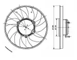 VALEO Ventilaator,  mootorijahutus 12V 350W 696083