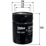 VALEO Õlifilter 586091