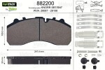 VALEO Piduriklotsi komplekt,  ketaspidur OPTIPACK 882200