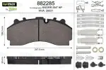VALEO Piduriklotsi komplekt,  ketaspidur OPTIPACK 882285