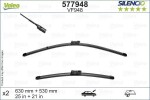 VALEO Klaasipühkija (kojamees) SILENCIO FLAT BLADE SET 577948