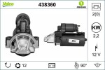 Starter VALEO ORIGINS 12V 438360