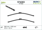 VALEO Klaasipühkija (kojamees) SILENCIO FLAT BLADE SET 574303