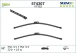 VALEO  Klaasipuhastaja kumm SILENCIO FLAT BLADE SET 574307