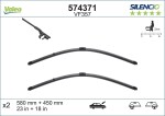 VALEO Klaasipühkija (kojamees) SILENCIO FLAT BLADE SET 574371