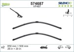 VALEO  Klaasipuhastaja kumm SILENCIO FLAT BLADE SET 574687
