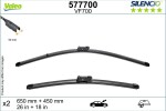 VALEO Klaasipühkija (kojamees) SILENCIO FLAT BLADE SET 577700
