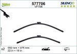VALEO Klaasipühkija (kojamees) SILENCIO FLAT BLADE SET 577706