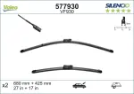 VALEO Klaasipühkija (kojamees) SILENCIO FLAT BLADE SET 577930