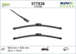 VALEO Klaasipühkija (kojamees) SILENCIO FLAT BLADE SET 577938