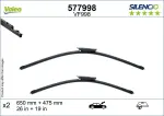 VALEO Klaasipühkija (kojamees) SILENCIO FLAT BLADE SET 577998