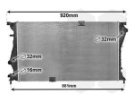 VAN WEZEL  Radiaator,mootorijahutus 43002601
