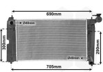 VAN WEZEL  Radiaator,mootorijahutus 53002302