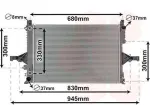 VAN WEZEL  Radiaator,mootorijahutus 59002115