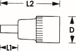 padrun spindel TORX 3/8'' T30
