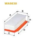 WIX FILTERS Õhufilter WA9830
