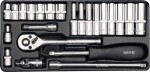 YATO YT-14421 komplekt tööriistad  23tk. 1/4"