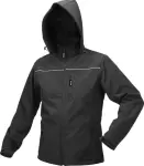 Jope softshell kapuutsiga must L