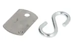 Konks cargo fitting, ID label for tensioners; label + S Konks