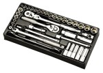 Padrunite komplekt 3/8", padrunid, padrunisaba, adapterid (38 tk.)