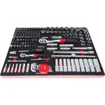 komplekt tööriista MASTER GARAGE 1/2 I 1/4, 1/1, 155tk