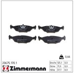 ZIMMERMANN Piduriklotsi komplekt,  ketaspidur 20675.170.1
