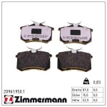 ZIMMERMANN  Piduriklotsi komplekt,ketaspidur rd:z 20961.950.1