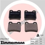 ZIMMERMANN Piduriklotsi komplekt,  ketaspidur 21140.155.1