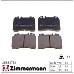 ZIMMERMANN Piduriklotsi komplekt,  ketaspidur 21153.175.1