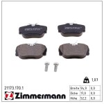 ZIMMERMANN Piduriklotsi komplekt,  ketaspidur 21173.170.1