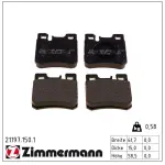 ZIMMERMANN  Piduriklotsi komplekt,ketaspidur 21197.150.1